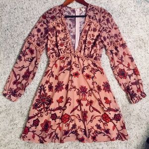 Cute Boho Dusty Rose Dress